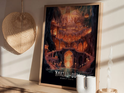 Khazad Dum Poster | Moria Dwarven City Wall Art