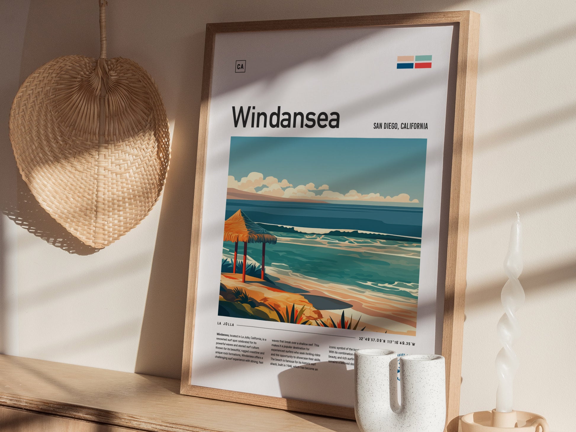 Windansea Beach Poster | La Jolla Surf Spot San Diego Wave Wall Art