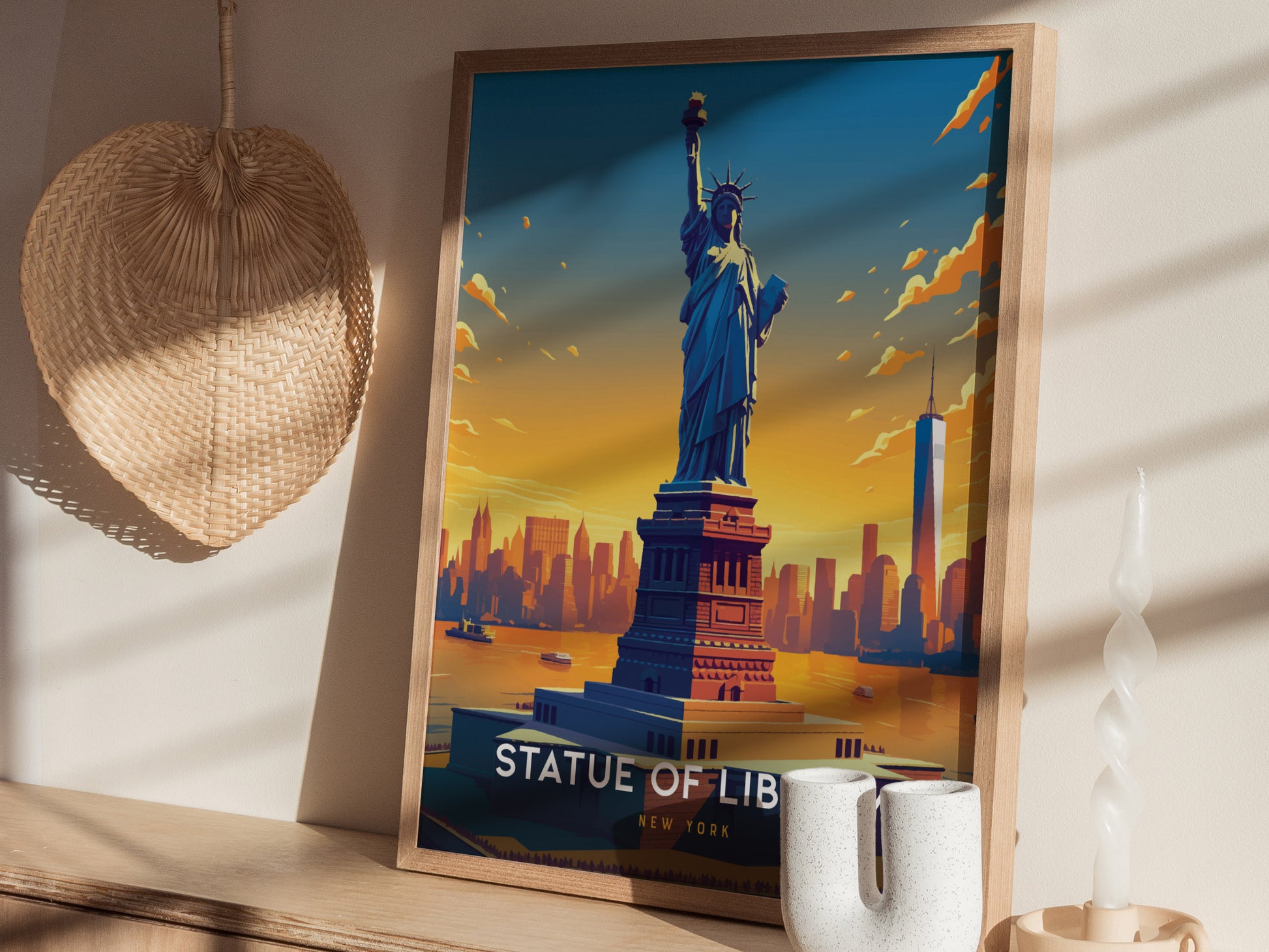 Statue of Liberty Poster | NYC Freedom Symbol American History Gift