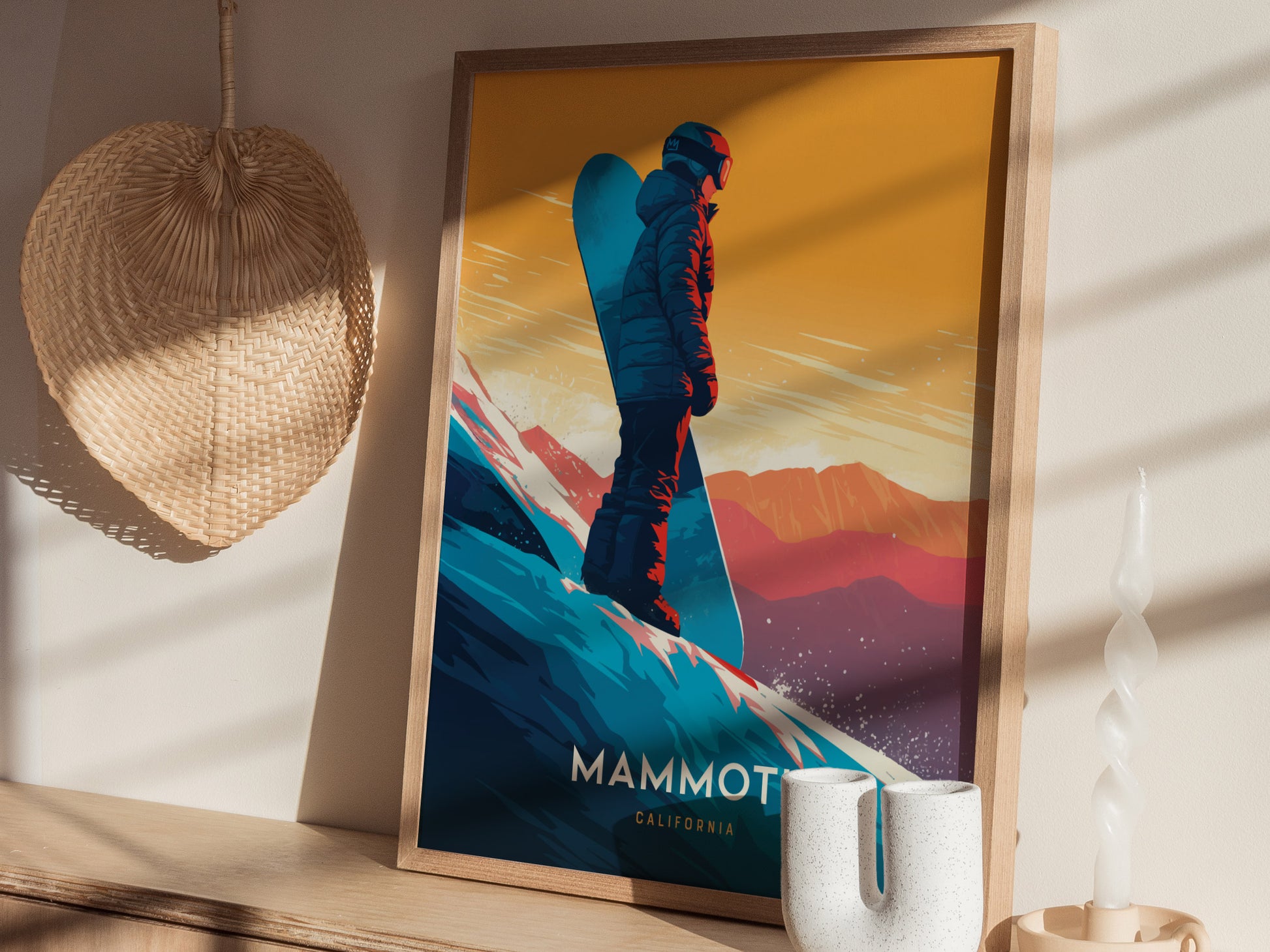 Mammoth Mountain Poster | California Ski Snowboard Wall Art