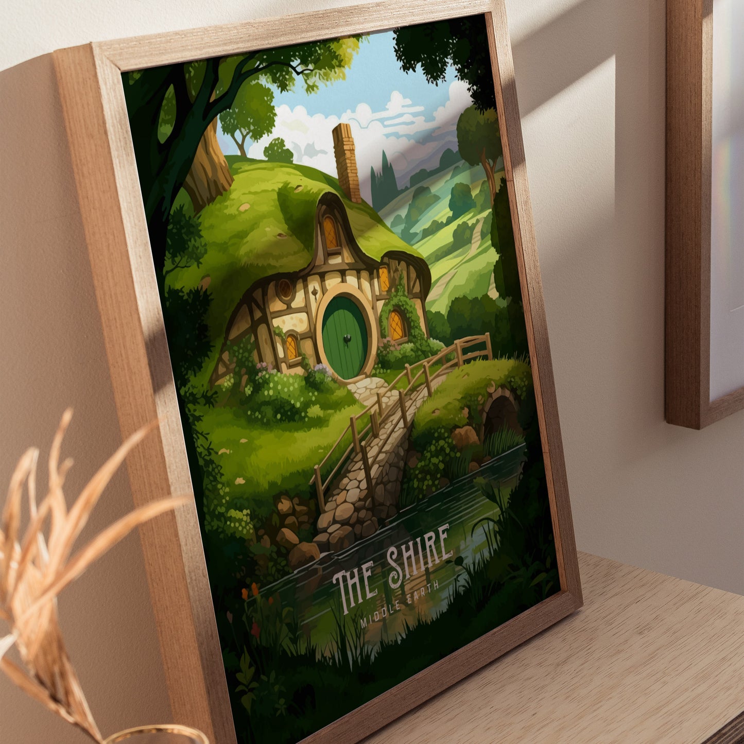 The Shire Poster | Lord of the Rings Art | Hobbit House Gift LOTR Print