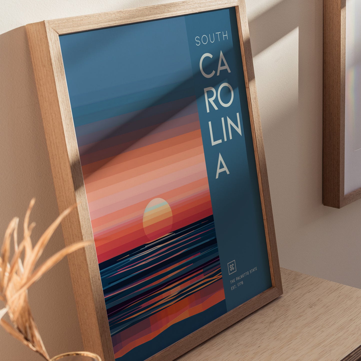 South Carolina Poster | Palmetto State Sunrise Art | Lowcountry Gift