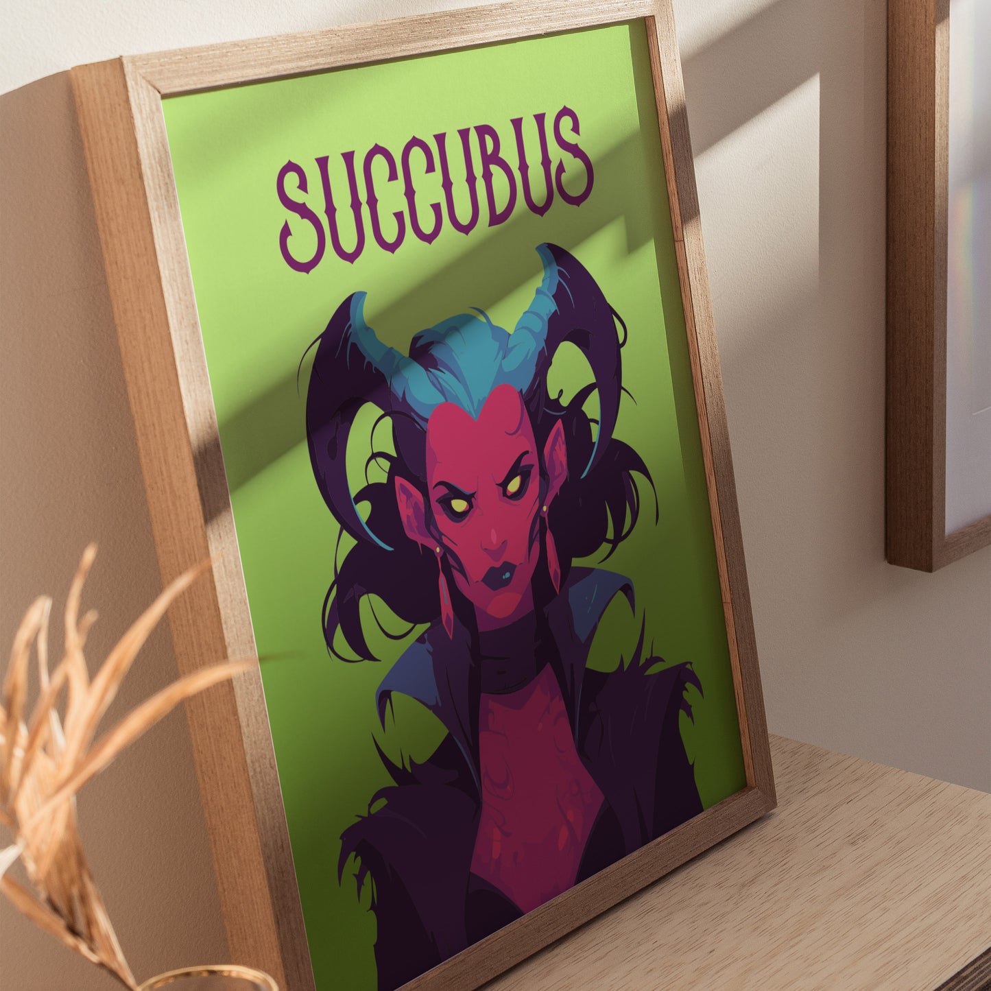 Succubus Fantasy Poster | Dark Fantasy Art D&D RPG Game Room Gift