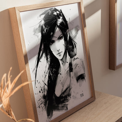 Tifa Poster | Final Fantasy VII Art | FF7 Rebirth Gaming Wall Print