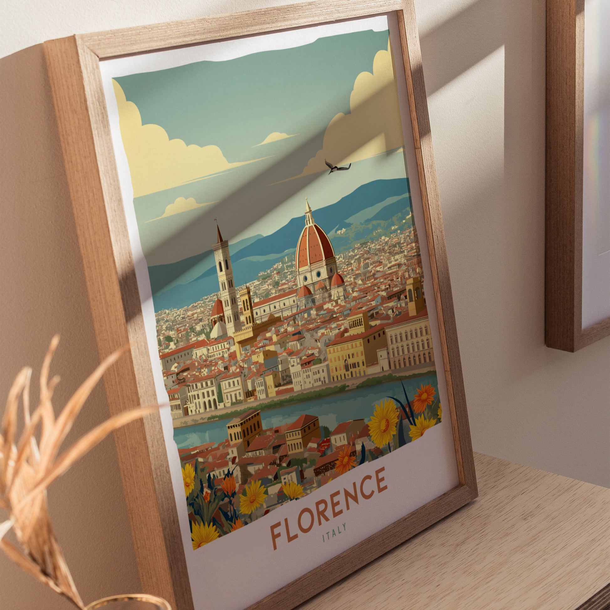Florence Italy Poster | Europe Travel Print Wall Art | Framed or Unframed