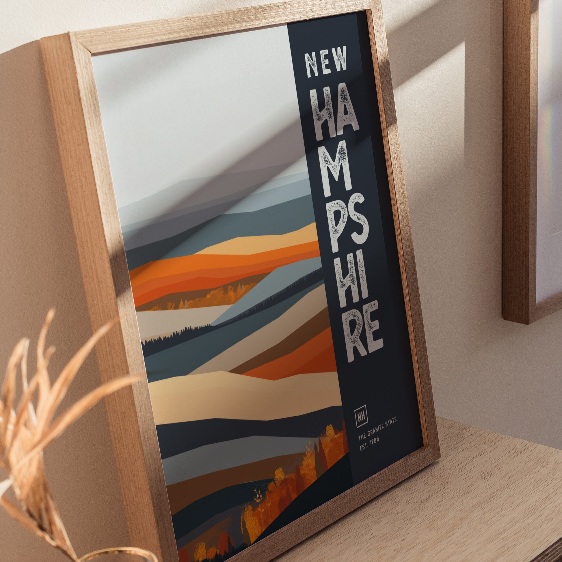 New Hampshire Granite State Poster | State Wall Art Print