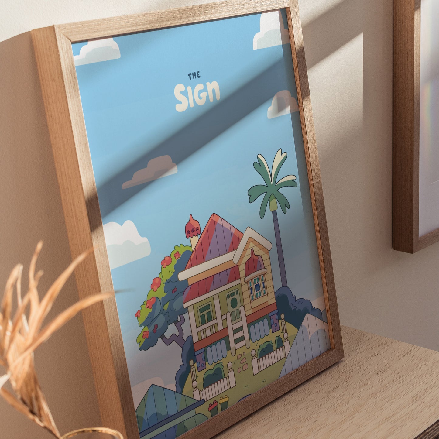 Bluey The Sign Poster | Kids Room Nursery Wall Art | Framed or Unframed