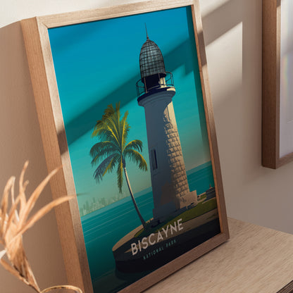 Biscayne National Park | Iconic Florida Lighthouse Wall Art | Framed or Unframed