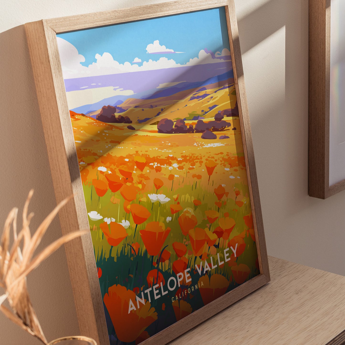Antelope Valley Poppy Field Poster | California Super Bloom Wall Art | Framed or Unframed