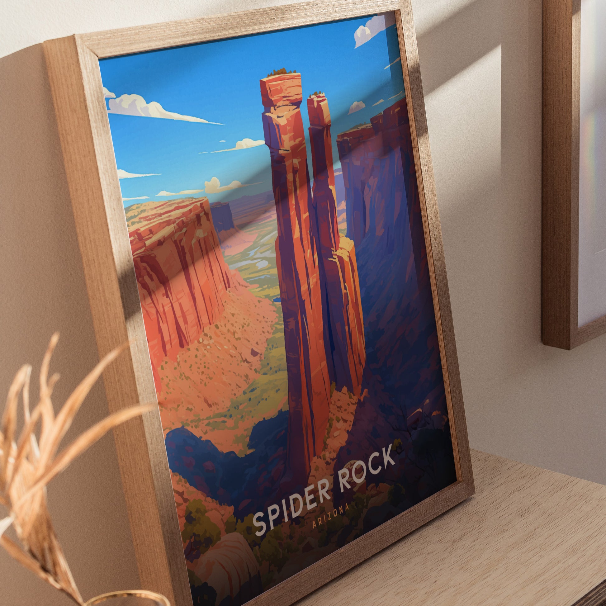 Spider Rock Poster | Arizona Canyon de Chelly Desert Art | Southwest Decor