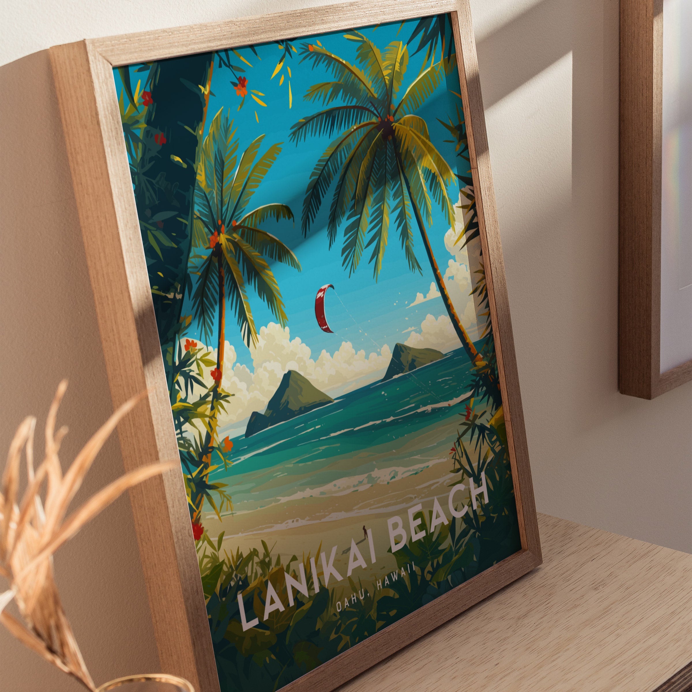 Lanikai Beach Poster | Kailua Oahu Hawaii Wall Art | Swell Scenes