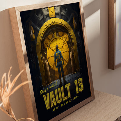 Vault 13 Poster | Fallout Gamer Wall Art | Framed or Unframed