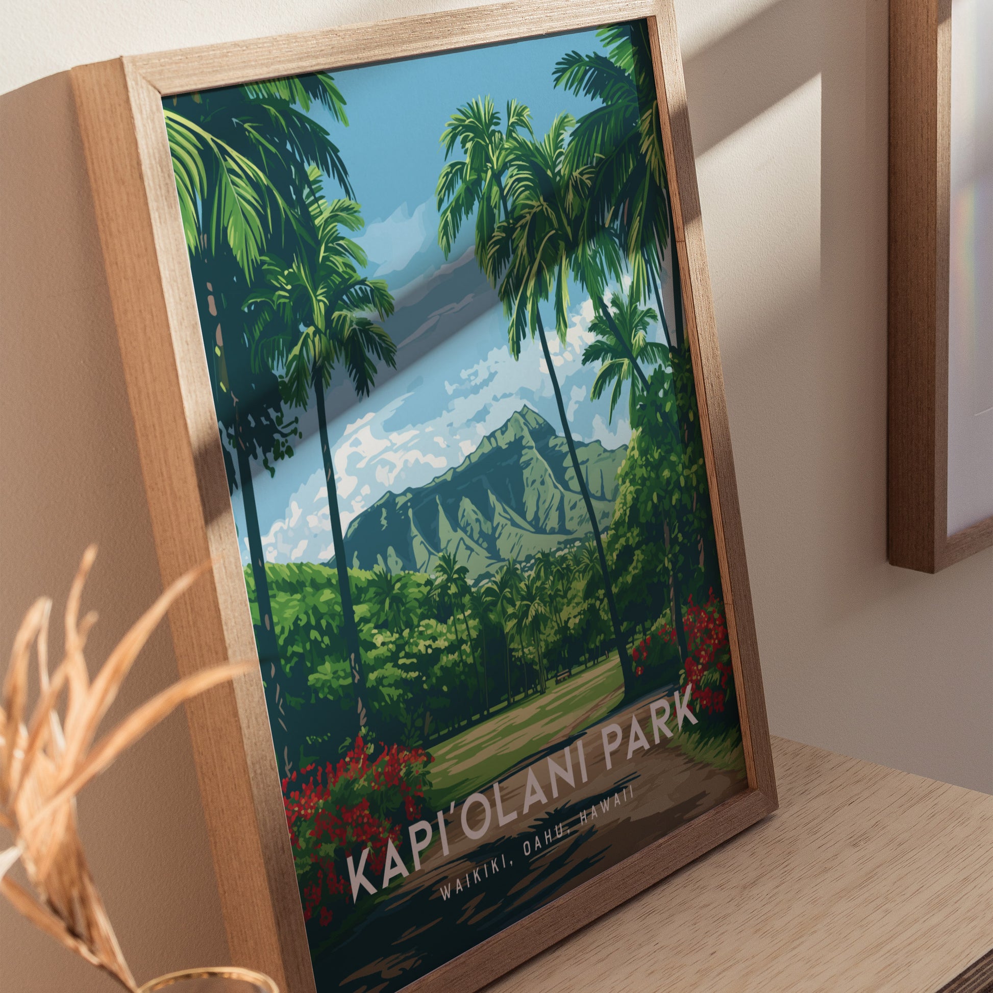 Kapiolani Park Poster | Waikiki Hawaii Wall Art