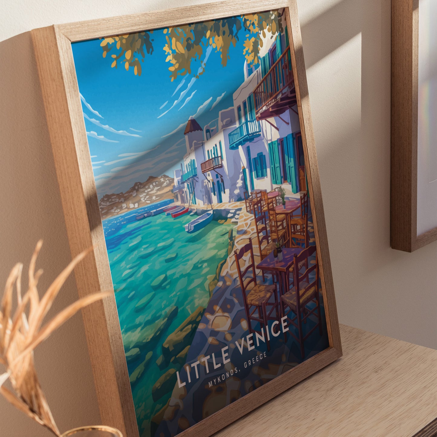 Little Venice Mykonos Poster | Greek Island Wall Art