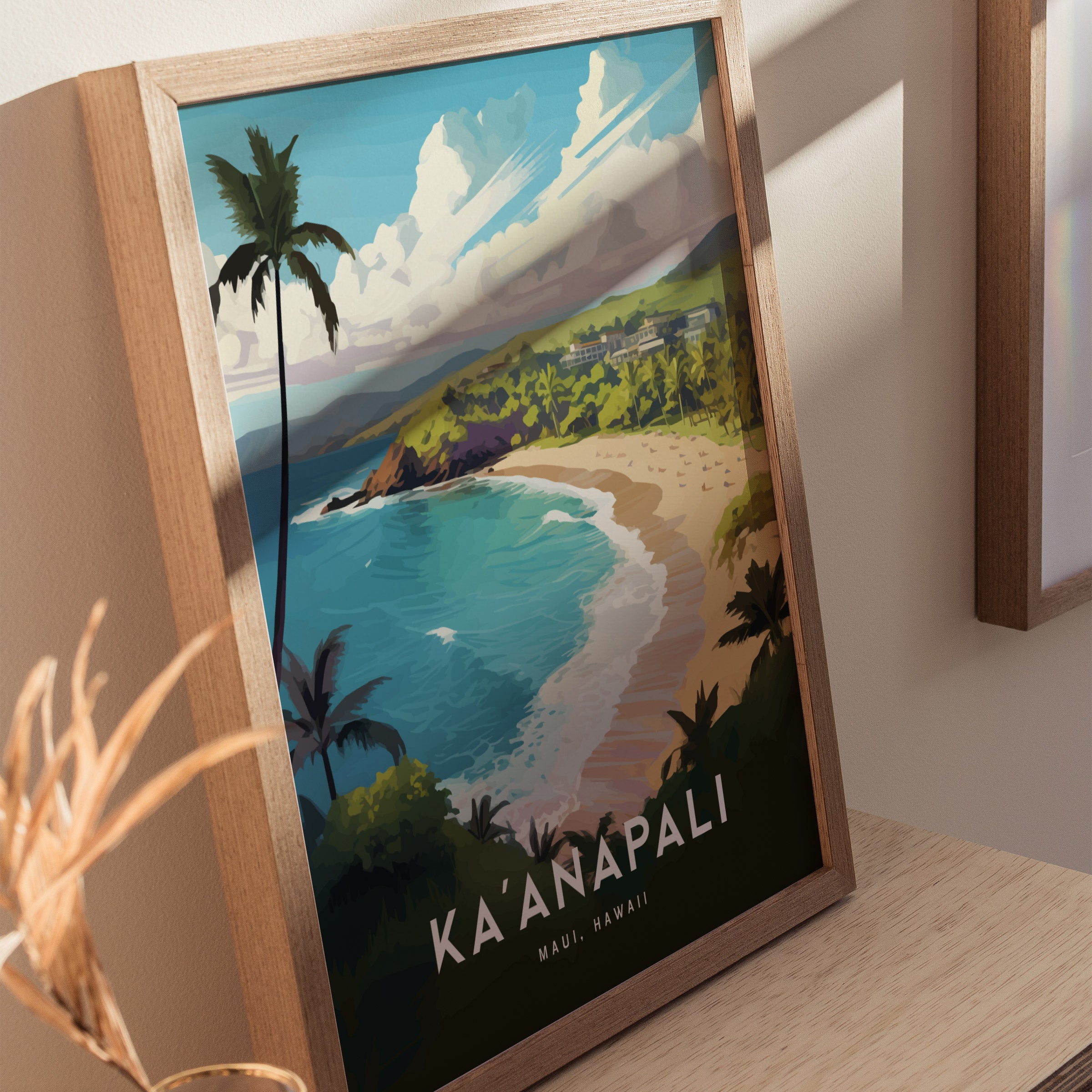 Kaanapali Beach Poster | Lahaina West Maui Wall Art | Swell Scenes