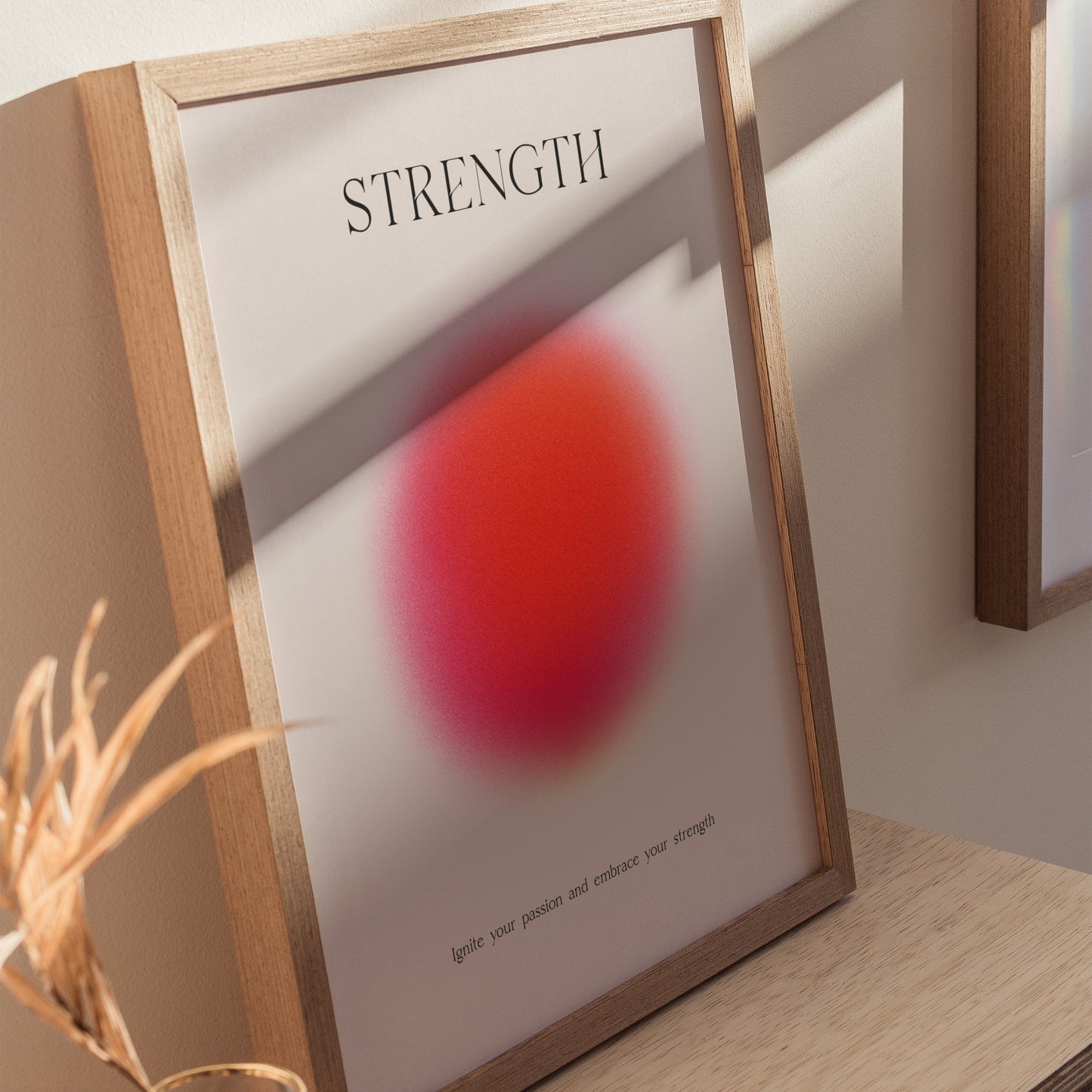 Strength Aura Poster | Motivational Wall Art Minimalist Wellness Gift