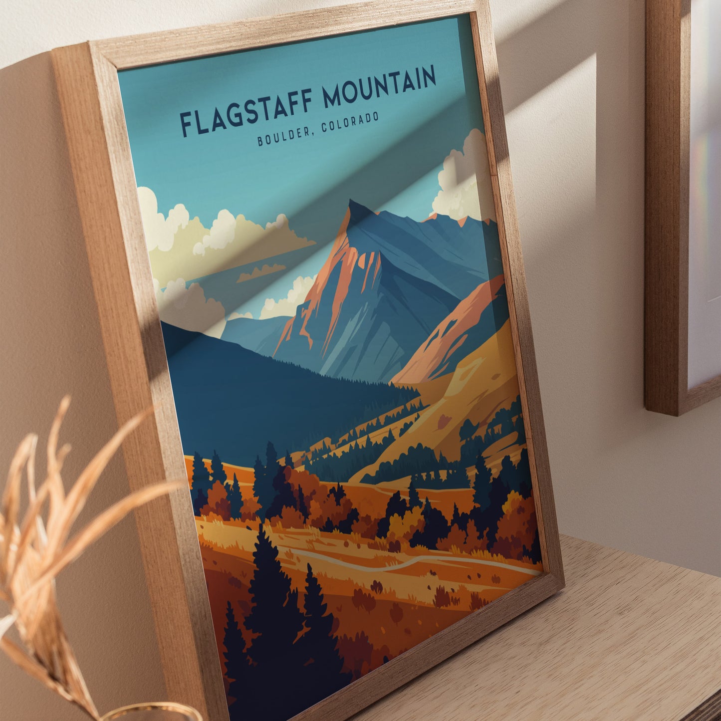 Flagstaff Mountain Poster | Boulder Colorado Wall Art | Framed or Unframed