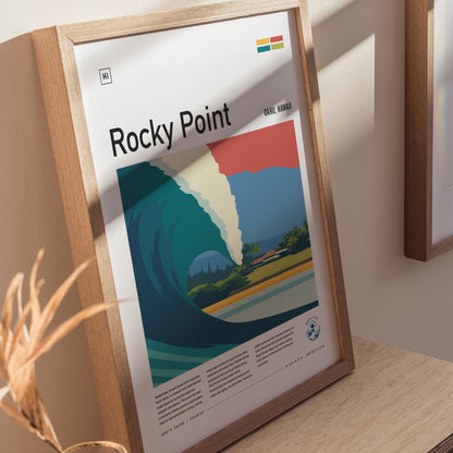 Rocky Point Surf Art | North Shore Oahu Hawaii Surfer Gift