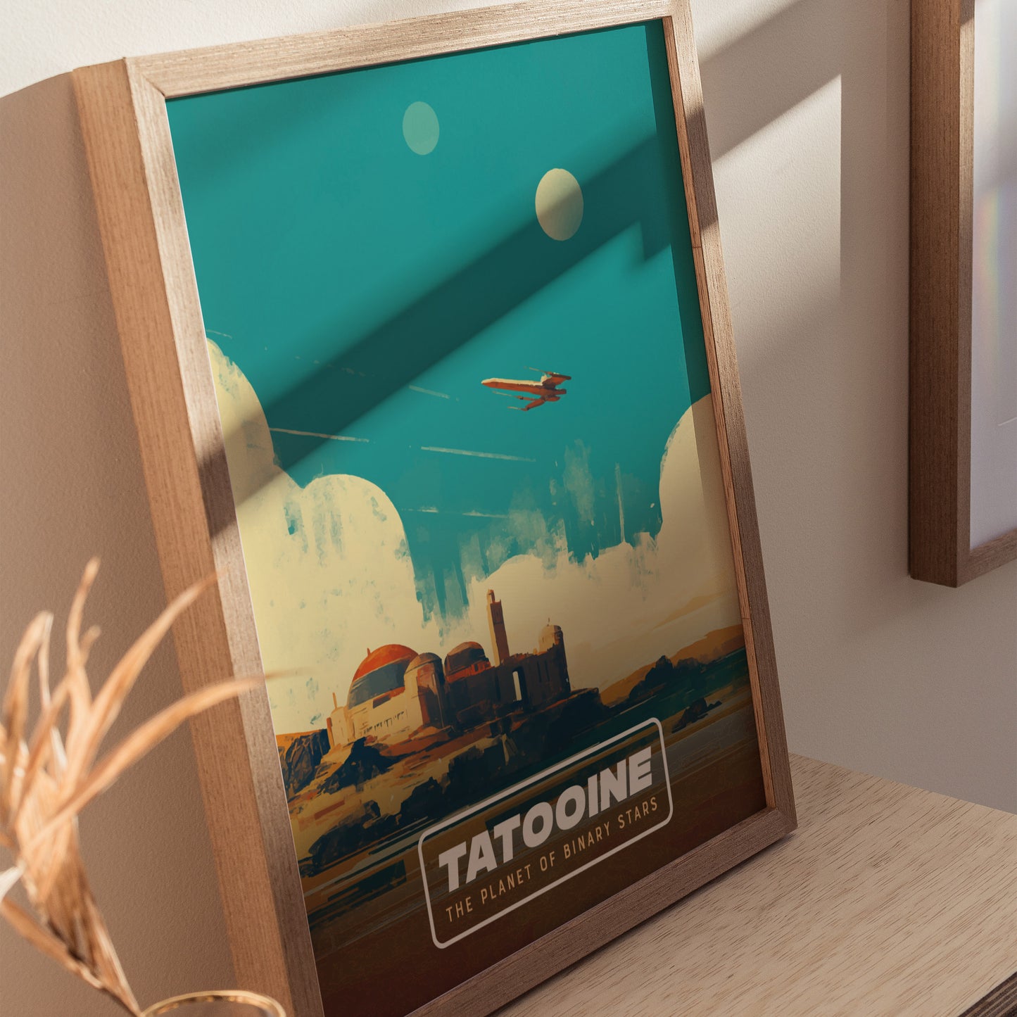 Star Wars Tatooine Poster | Retro Sci-Fi Travel Wall Art Gift