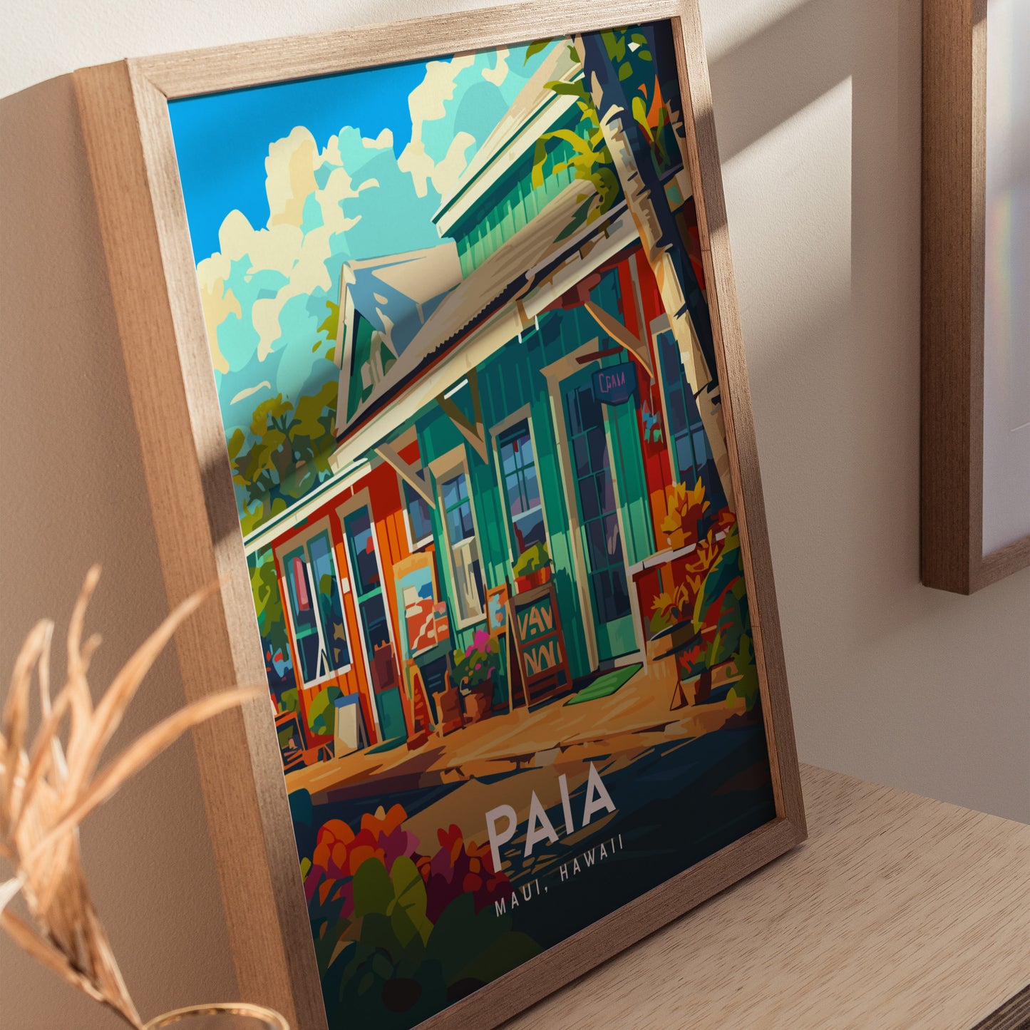 Paia Maui Poster | North Shore Road to Hana Wall Art Print