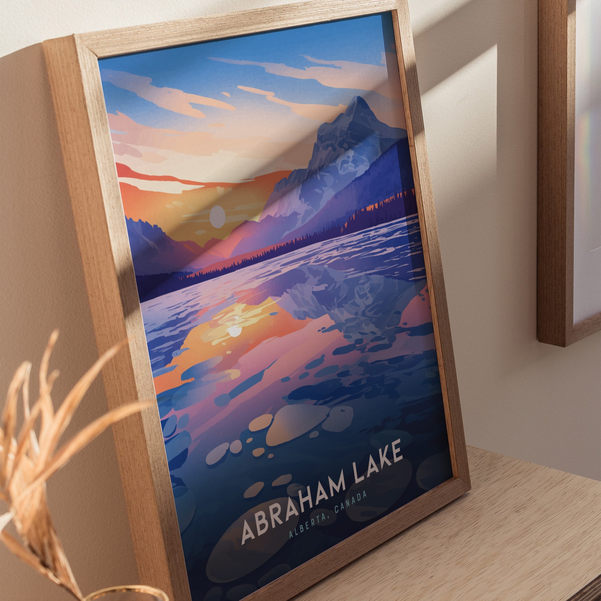 Abraham Lake Canada Poster | Alberta Canadian Rockies Landscape Wall Art