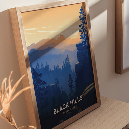 Black Hills Travel Print | South Dakota Nature Wall Art | Framed or Unframed