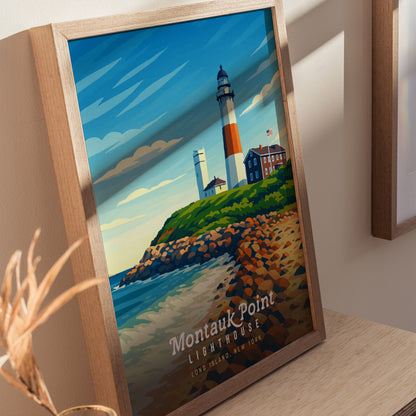 Montauk Point Lighthouse Poster | Long Island New York Wall Art
