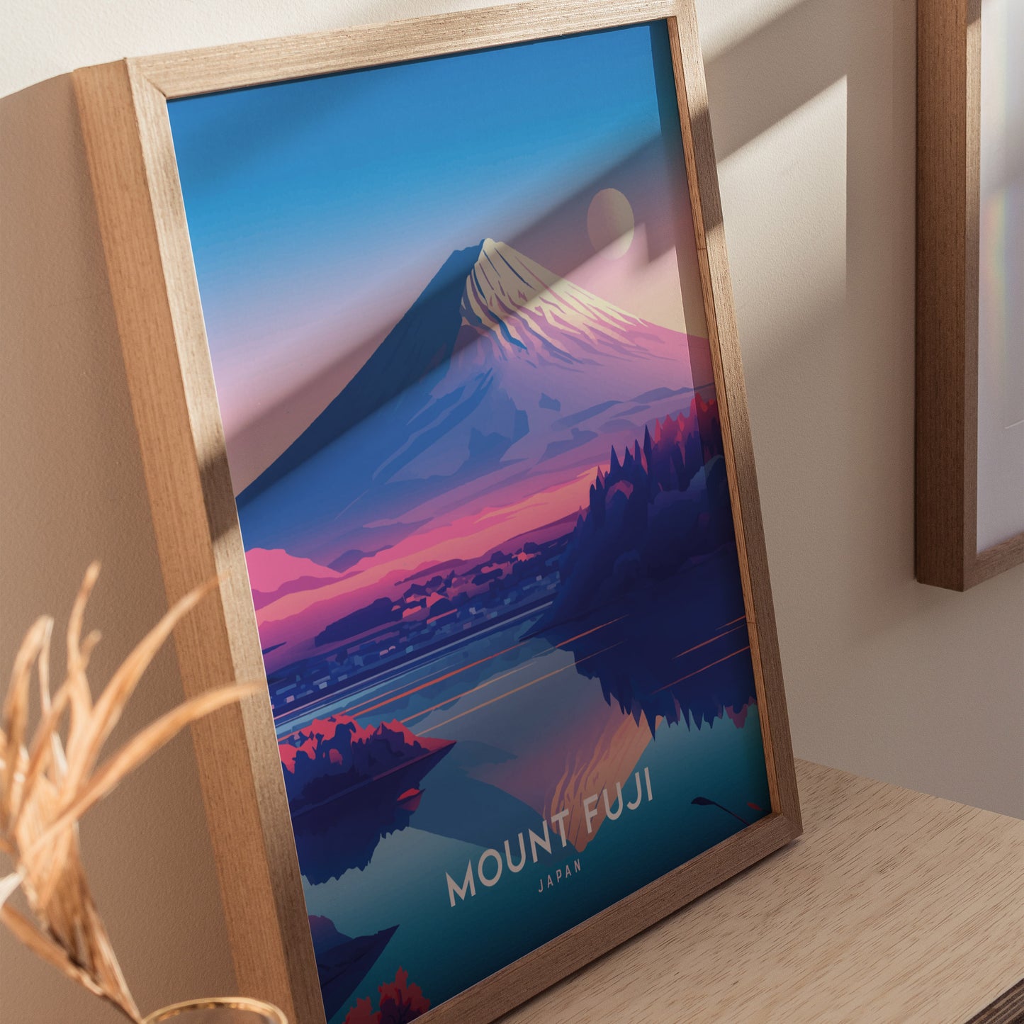 Mount Fuji Travel Poster | Japan Iconic Mountain Wall Art