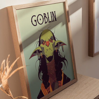 Goblin Poster | Fantasy Fan Kids Room Wall Art | Framed or Unframed