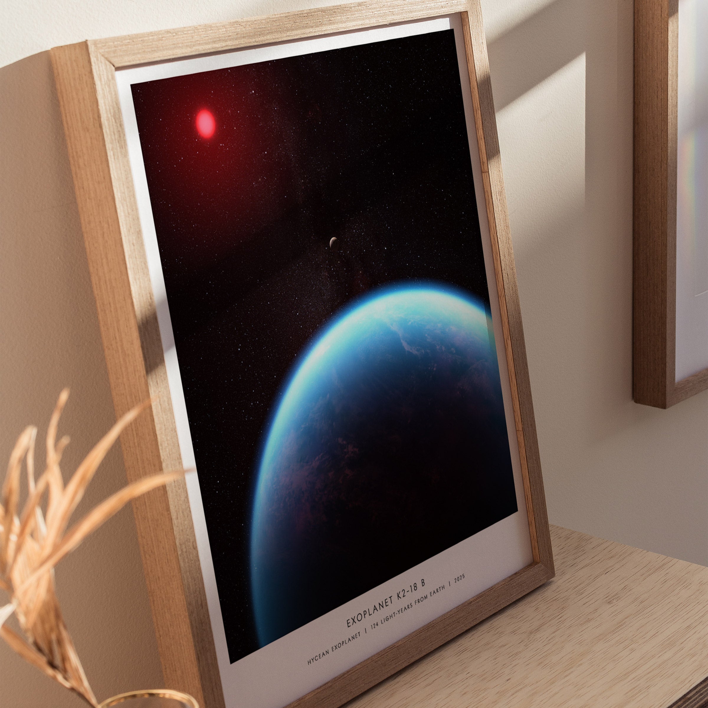K2-18 b Exoplanet Poster | Hycean World JWST Wall Art | Swell Scenes