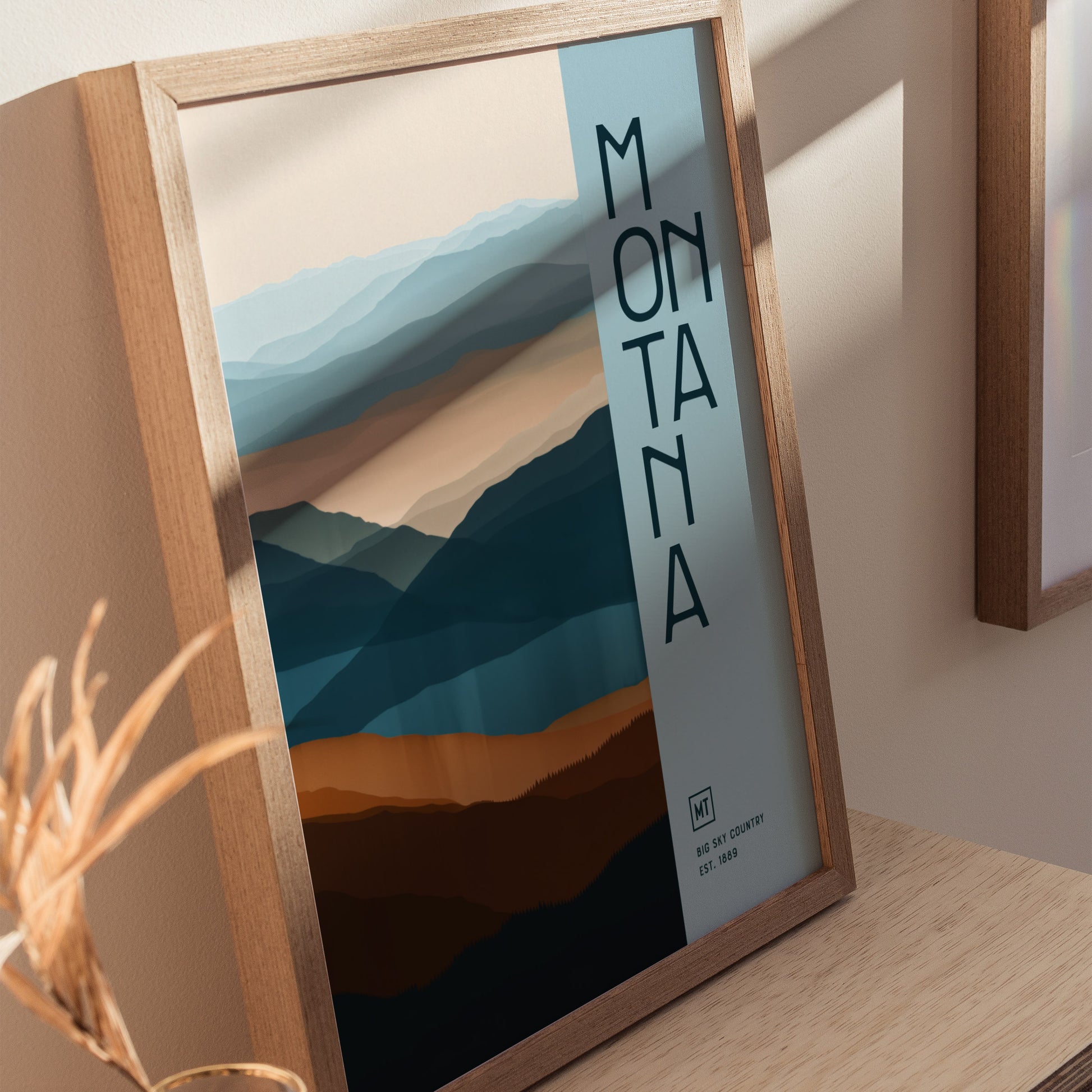 Montana Minimalist Poster | Big Sky State Wall Art