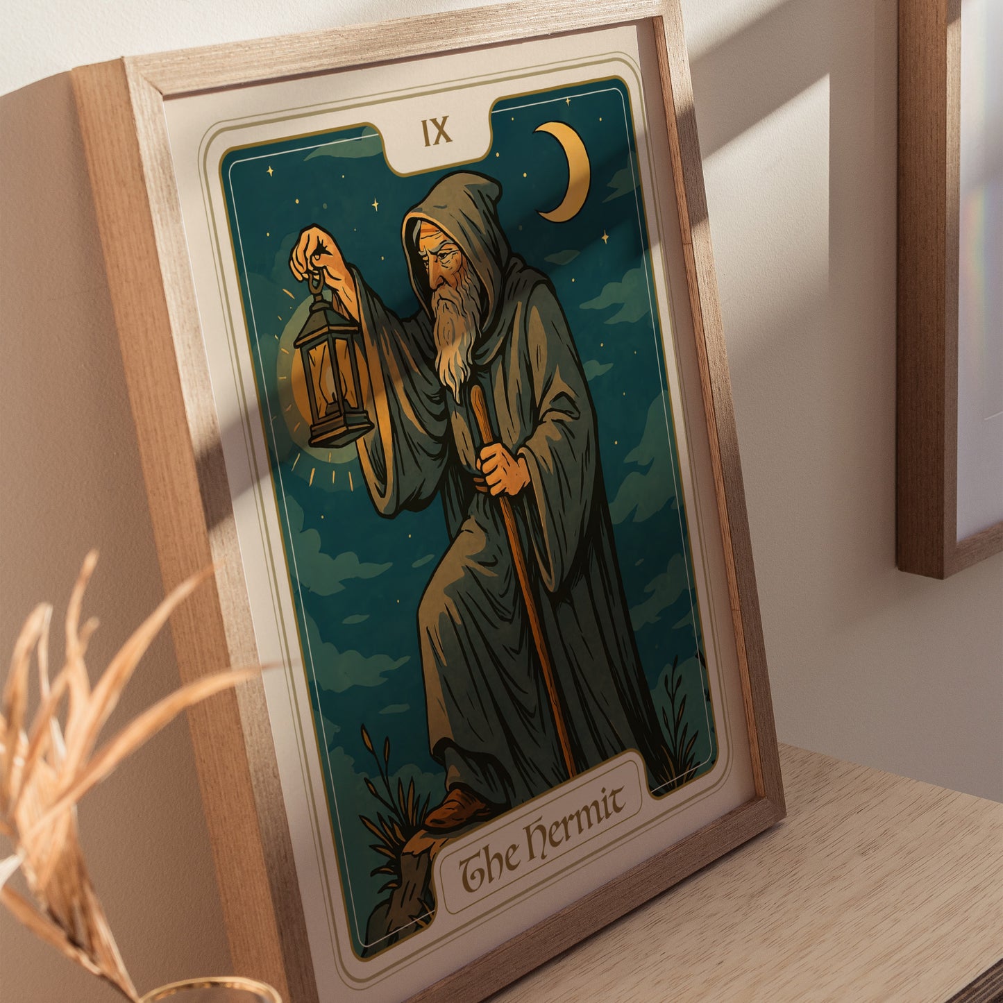 The Hermit Tarot Poster | Major Arcana Card IX Inner Wisdom Wall Art