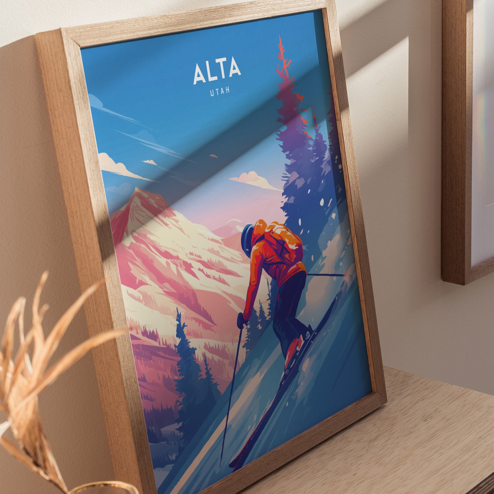 Alta Ski Area Poster | Utah Skiing Resort Wall Art | Framed or Unframed