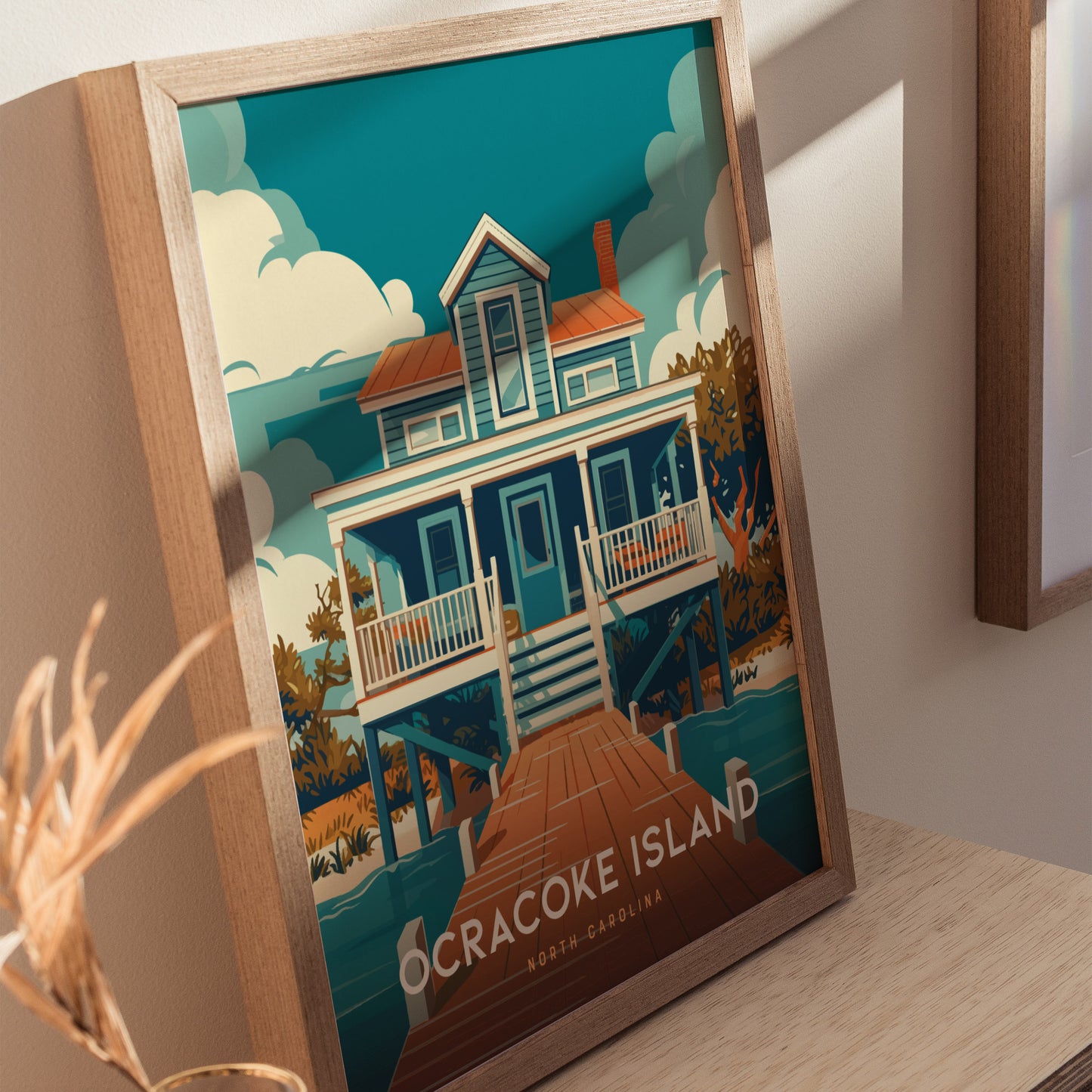 Ocracoke Island Poster | Outer Banks North Carolina Wall Art Print
