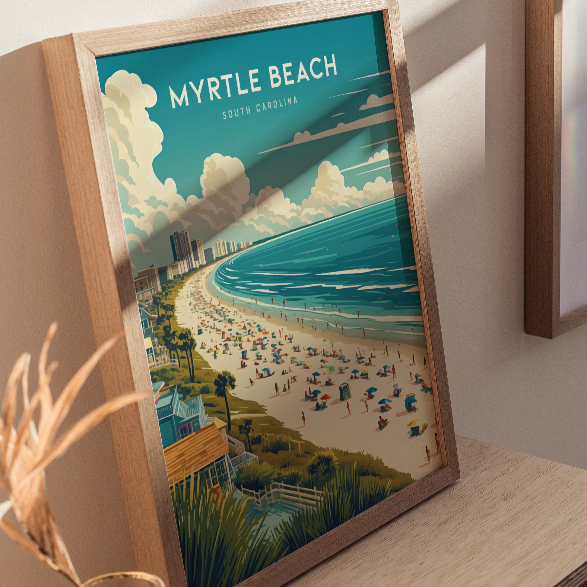 Myrtle Beach Poster | South Carolina Coastal Travel Wall Art