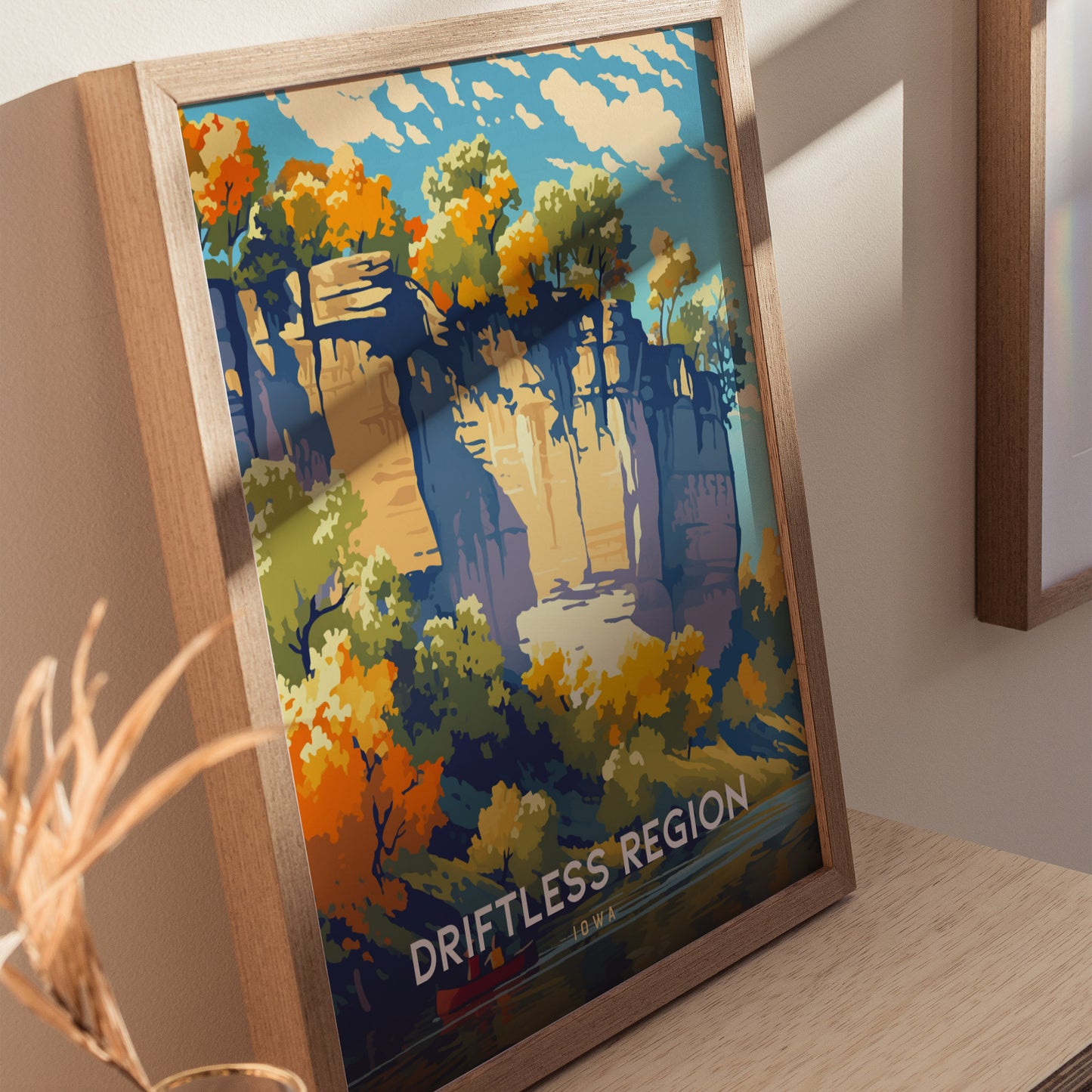 Driftless Region Iowa Poster | Fall Bluffton Landscape Wall Art