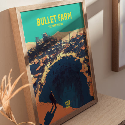 Bullet Farm The Wasteland Poster | Mad Max Fury Road Fan Art | Framed or Unframed