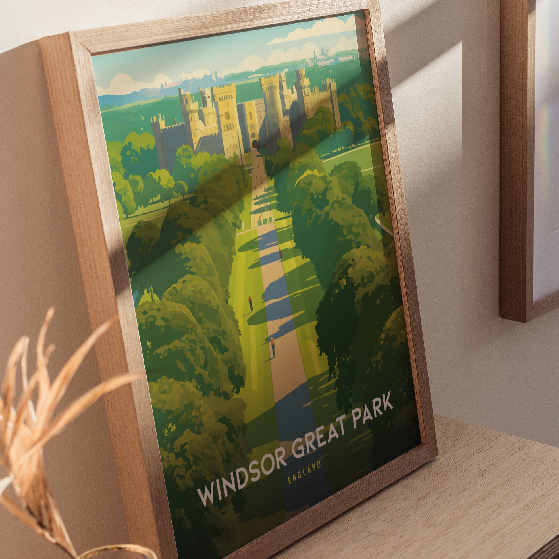 Windsor Castle Poster | England Royal Palace Great Park Wall Art Gift