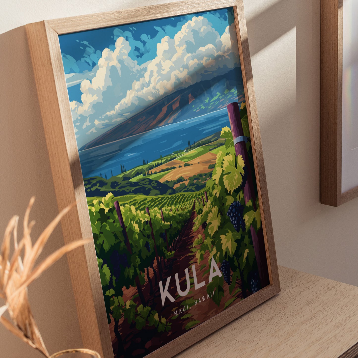 Kula Vineyard Poster | Upcountry Maui Hawaii Wall Art