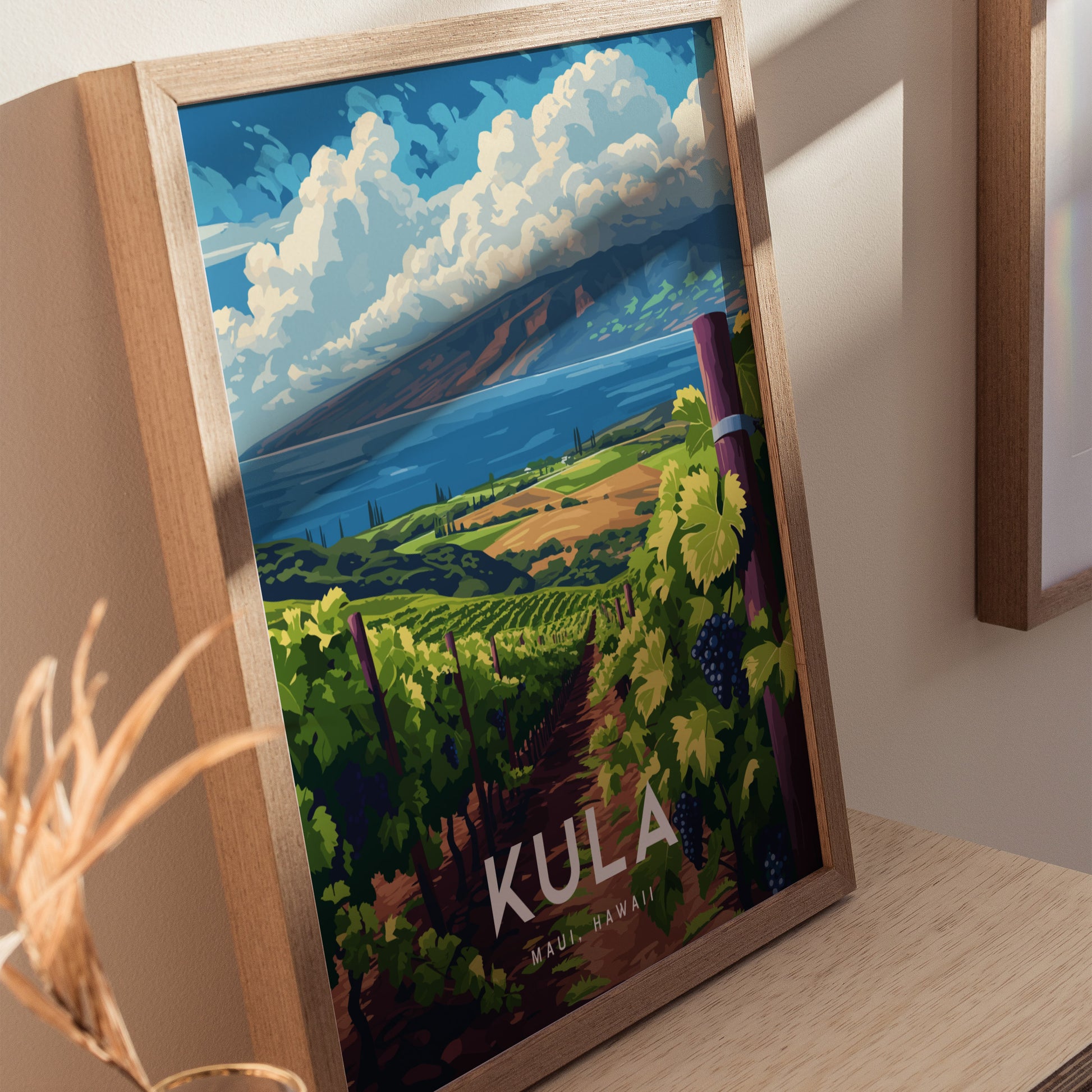 Kula Vineyard Poster | Upcountry Maui Hawaii Wall Art
