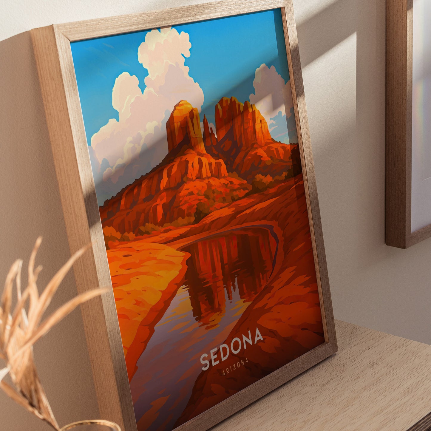 Sedona Arizona Poster | Red Rock Desert Art Southwest Travel Gift