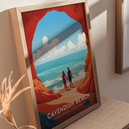 Cavendish Beach Poster | Prince Edward Island Canada Coastal Wall Art | Framed or Unframed