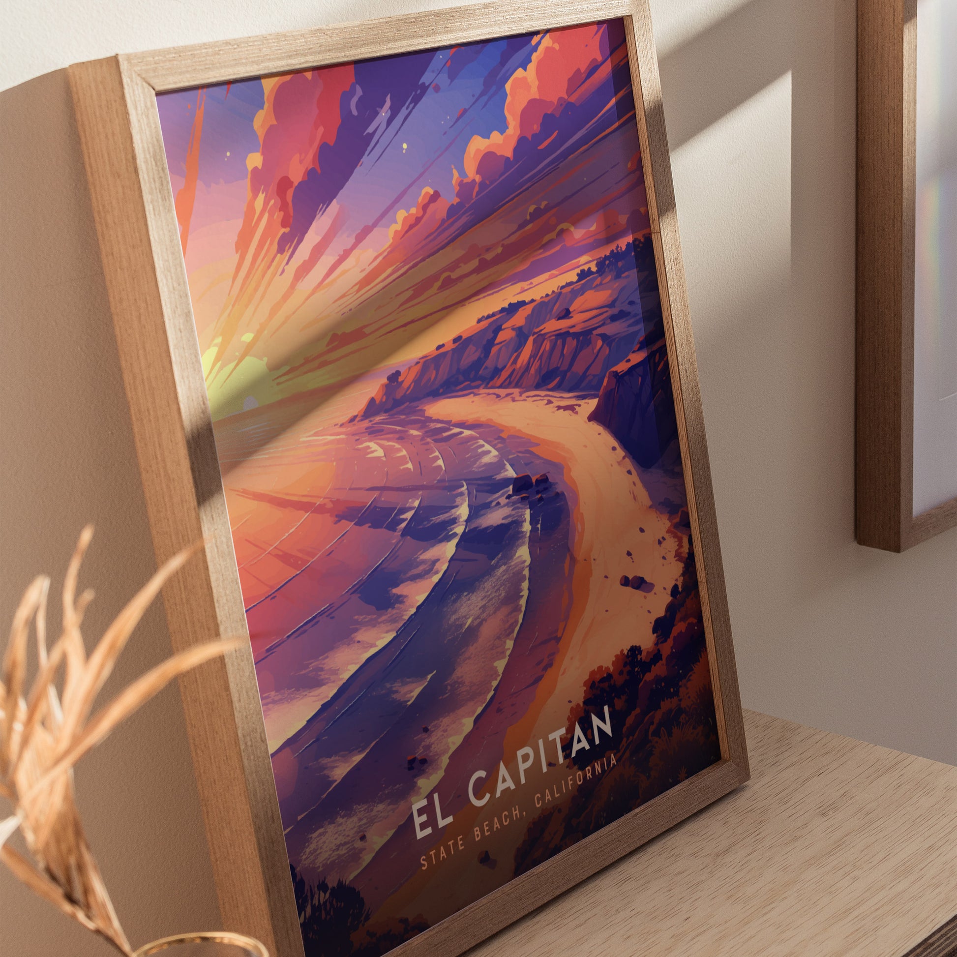 El Capitan State Beach Poster | California Coastal Wall Art | Framed or Unframed