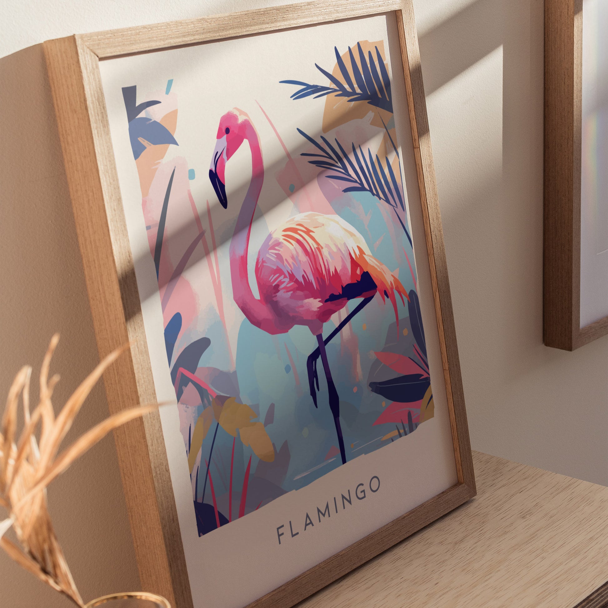 Pink Flamingo Poster | Tropical Wall Art | South Florida Audubon Print