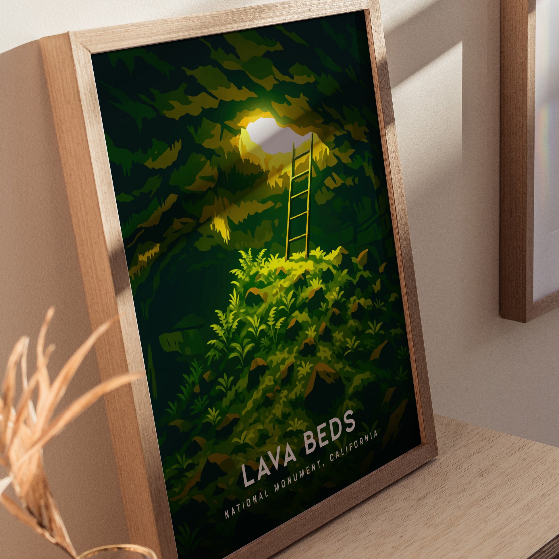 Lava Beds National Monument Poster | California Lava Tube Cave Wall Art