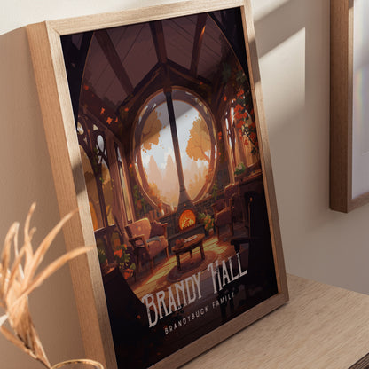 Brandy Hall Hobbit Home Poster | Brandybuck Smial LOTR Wall Art | Framed or Unframed