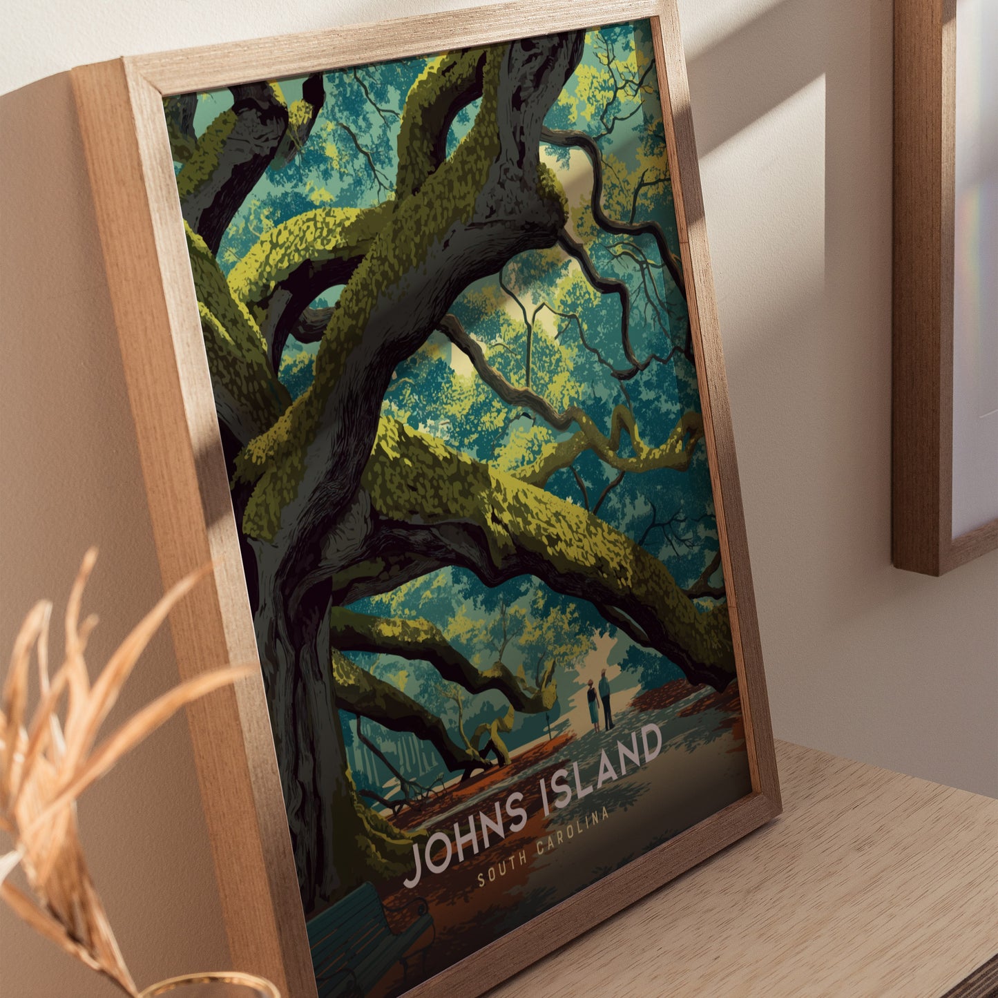 Johns Island Angel Oak Tree Poster | South Carolina Southern Wall Art