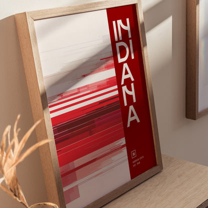 Indiana Poster | The Hoosier State Wall Art