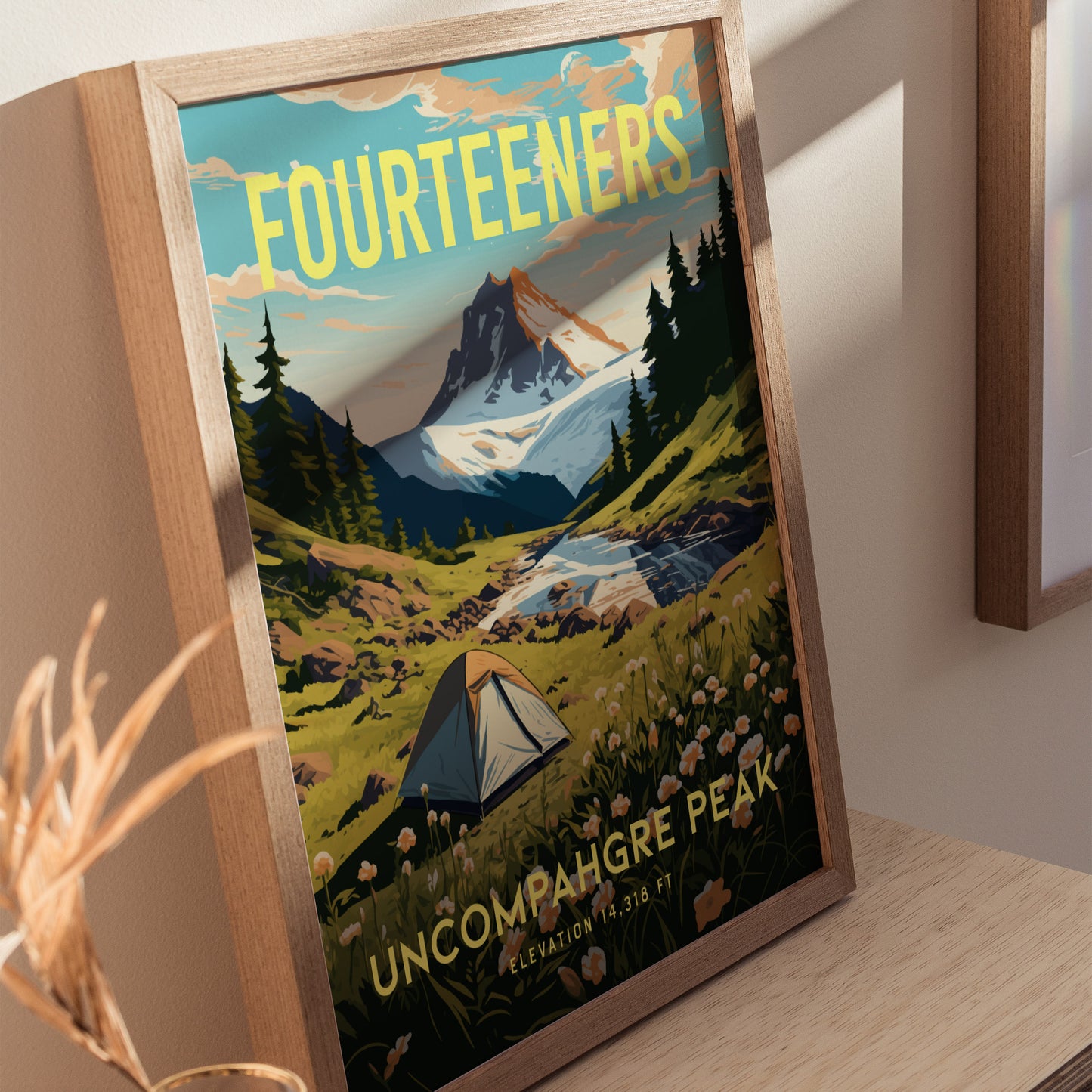 Uncompahgre Peak Poster | Colorado Fourteener Framed Wall Art