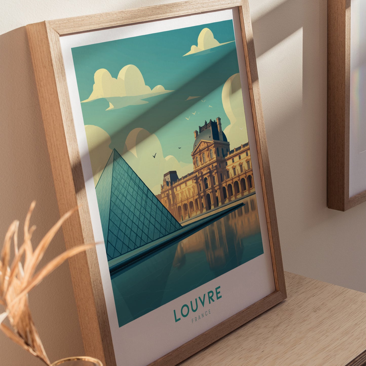 Louvre Paris Poster | France Museum Wall Art Print